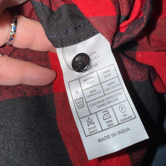 "Drip flannel" Plaid Women's Button Down Shirt - Picture 10 of 10